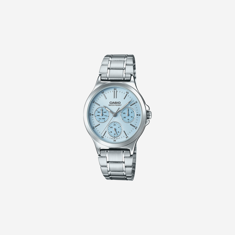 Casio Enticer LTP-V300D-2AUDF Quartz Blue Dial Analog Stainless Steel Watch