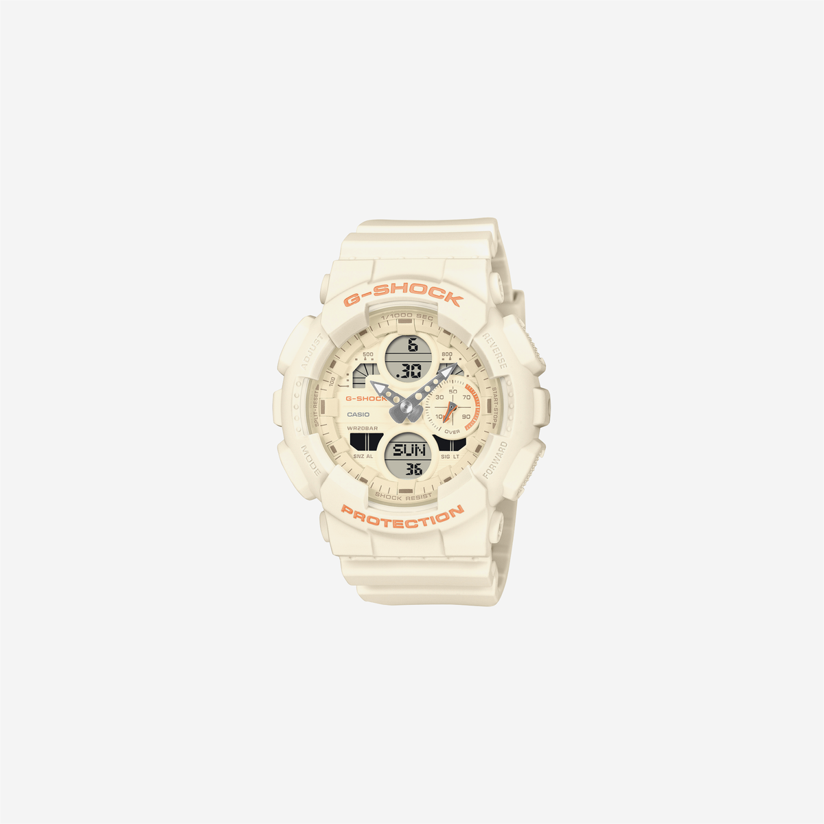 Casio G-Shock GMA-S140-7ADR Quartz Cream Dial Analog-Digital Resin Watch