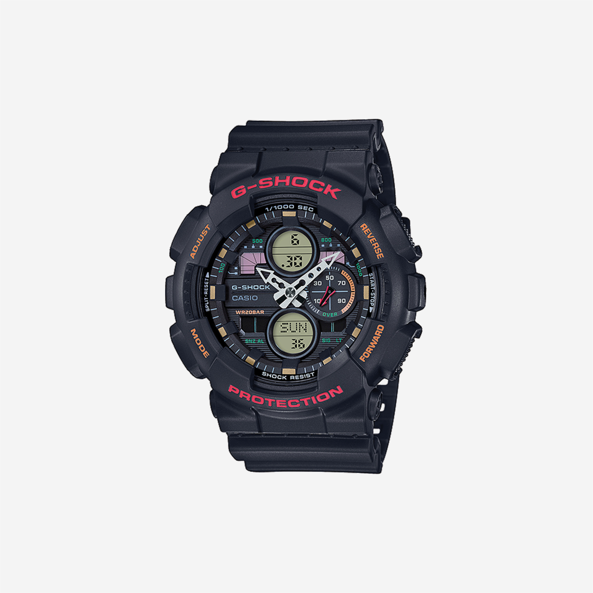 Casio G-Shock GA-140-1A4DR Quartz Black Dial Analog-Digital Resin Watch