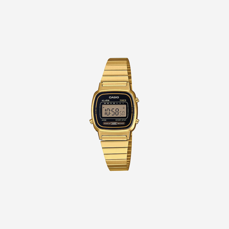 Casio Vintage LA670WGA-1DF Quartz Multicolour Dial Digital Stainless Steel Watch