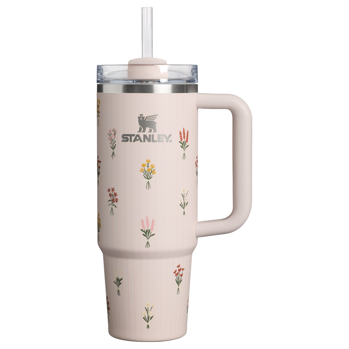 Stanley The Quencher H2.0 Flowstate Tumbler | 30 OZ Rose Quartz Bouquets