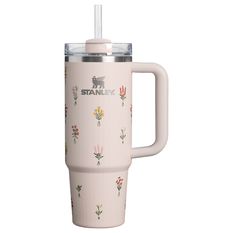 Stanley The Quencher H2.0 Flowstate Tumbler | 30 OZ Rose Quartz Bouquets