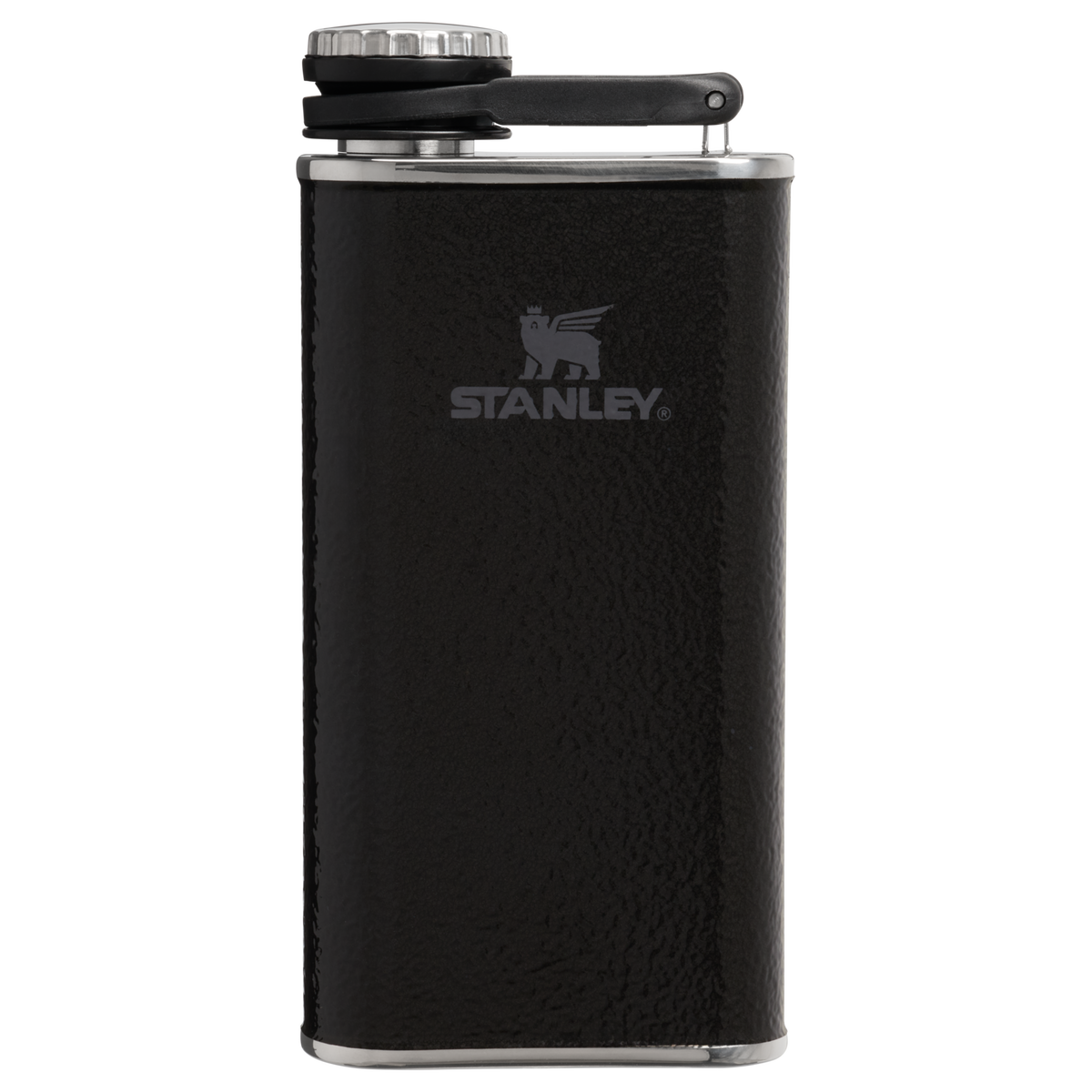 Stanley Classic Easy Fill Wide Mouth Flask | 8 OZ Hammertone Black