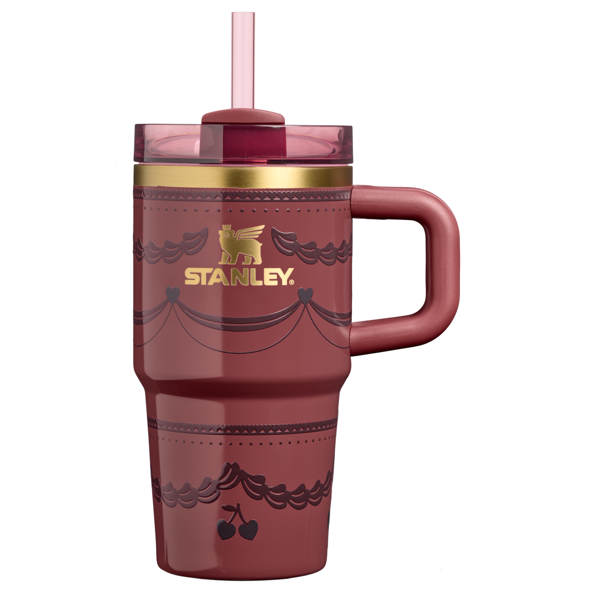 Stanley The Valentines Day Quencher H2.0 FlowState Tumbler | 20 OZ Red Velvet Cake