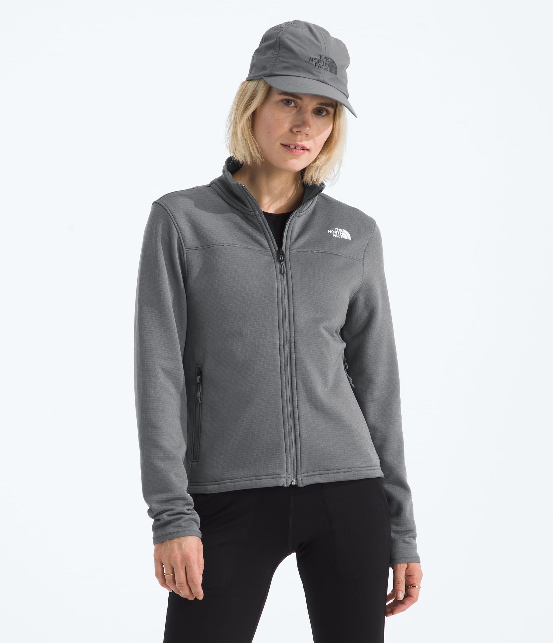 The North Face Women’s Cedar Trail Grid Fleece Jacket Smoked Pearl