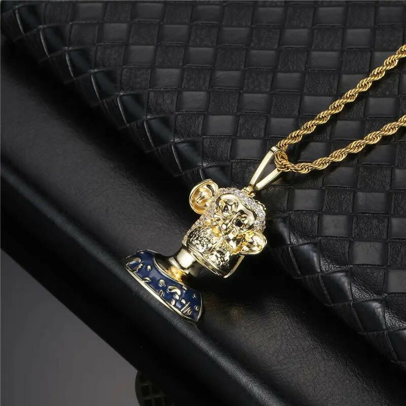 Multiverse Ape Monkey NFT Pendant (Blue)