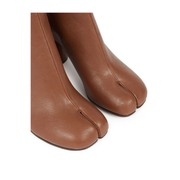 Brown Lambskin Leather Tabi Chelsea Boots