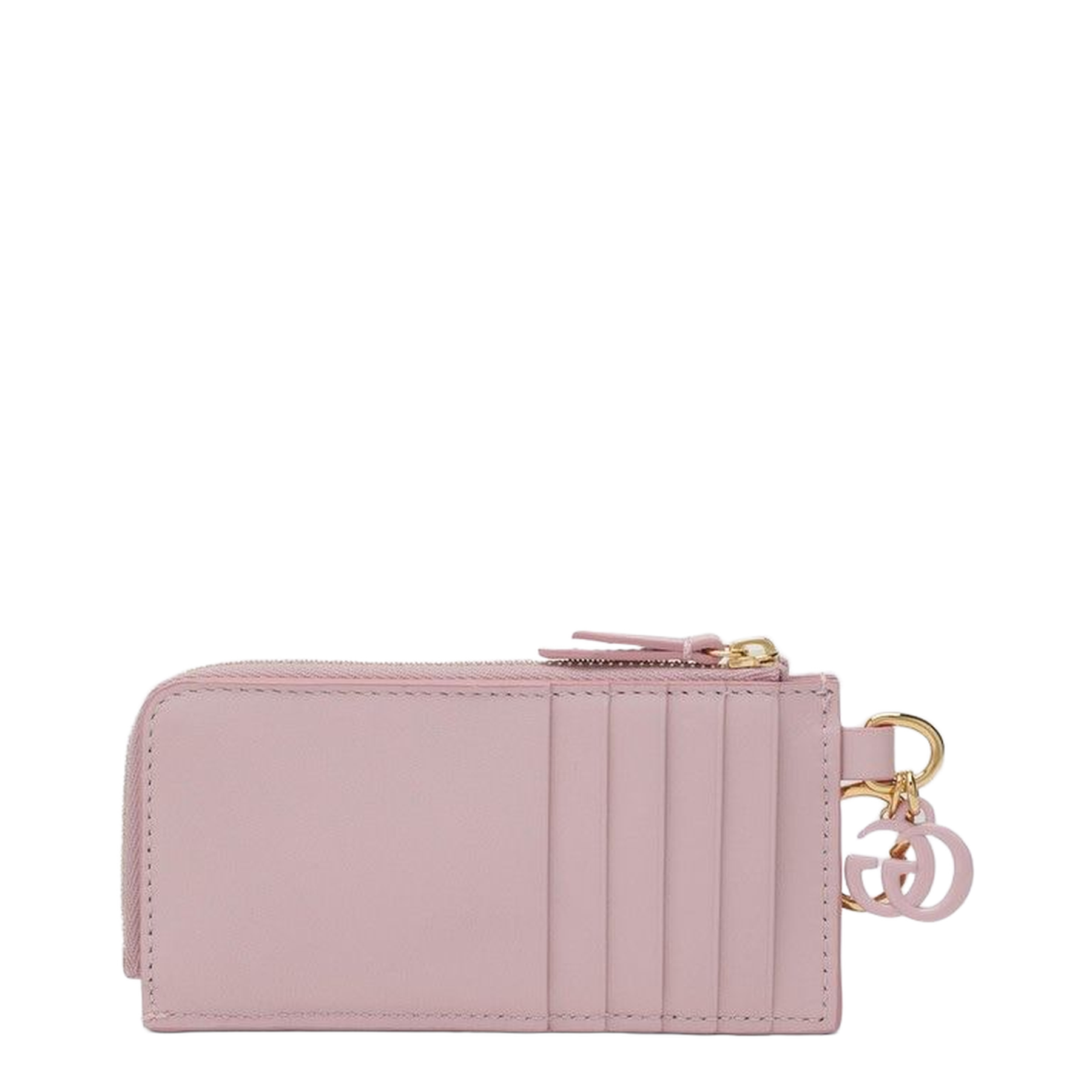 Card Case Double G Leather Pink