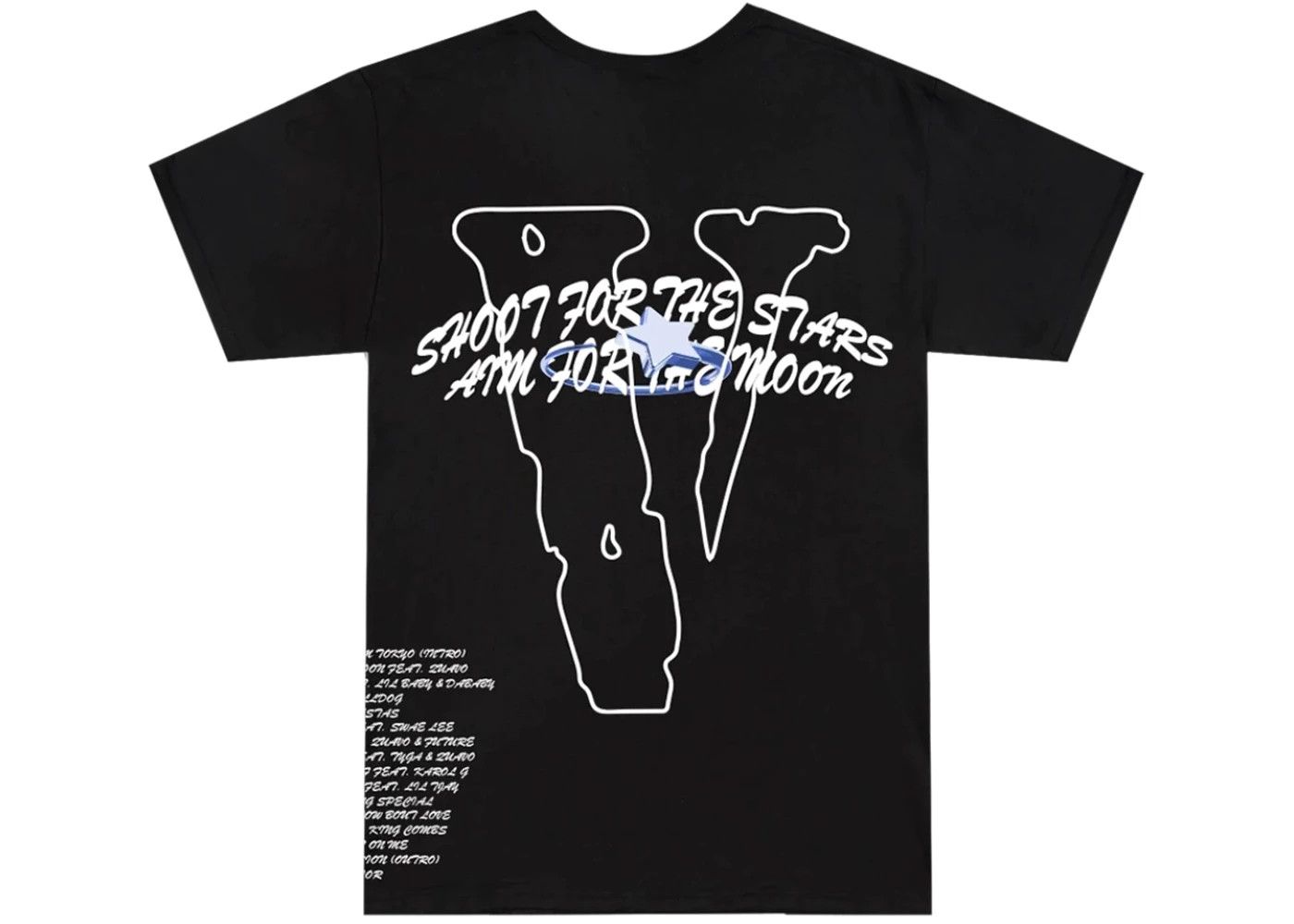 VLone x Pop Smoke Tracklist T-Shirt Black