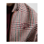 High Neck Bomber Jacket in Sustainable Wool Flannel