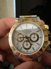 Rolex | Daytona | 16523 | Yellow gold | 40 mm | Gold/Steel | White | Automatic