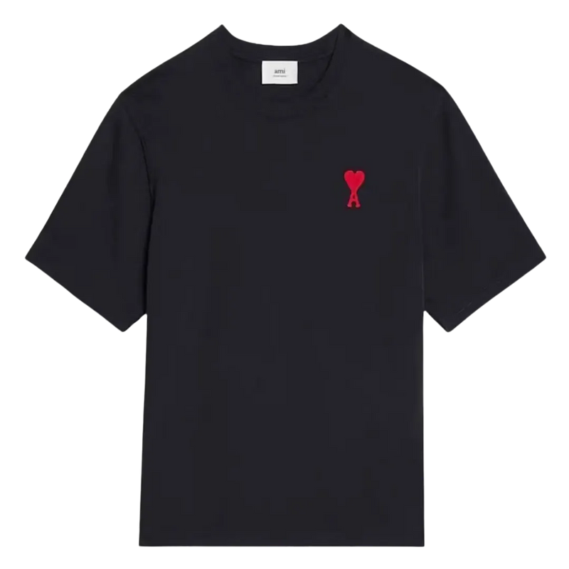 Ami Paris Tonal Ami De Coeur S/S T-Shirt Black