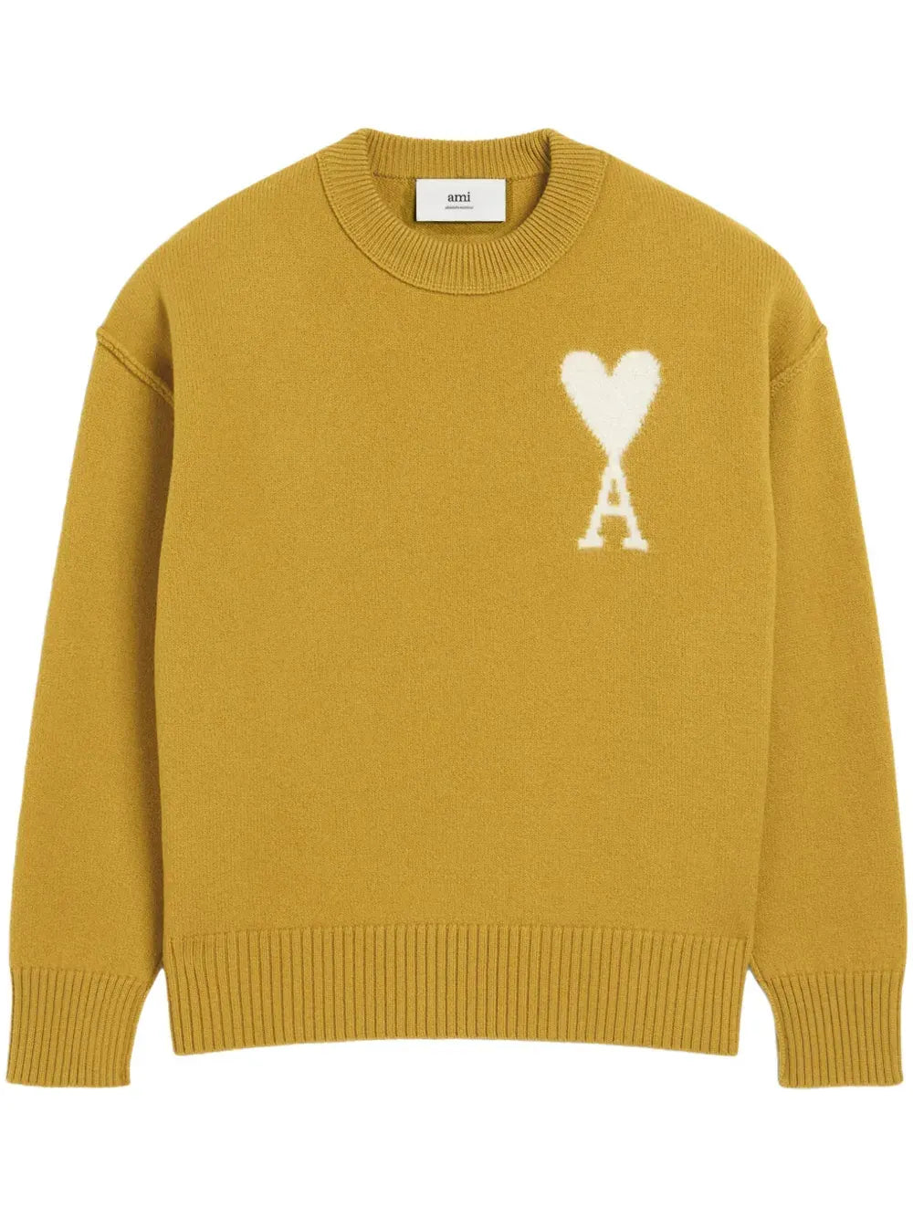 AMI Paris Ami de Coeur sweater mustard yellow
