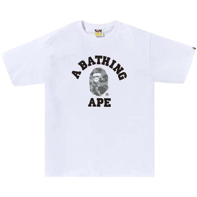 BAPE Digital Camo College T-Shirt - White