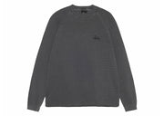 Stussy Raglan Thermal L/S Crew Washed Black