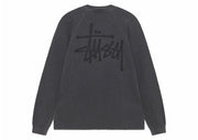 Stussy Raglan Thermal L/S Crew Washed Black