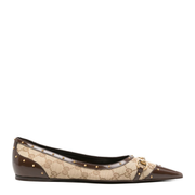 Savoy Ballerina In Sand And Brown Gg Canvas