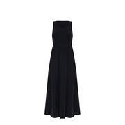 Technical Cady Sleeveless Dress with Pleats