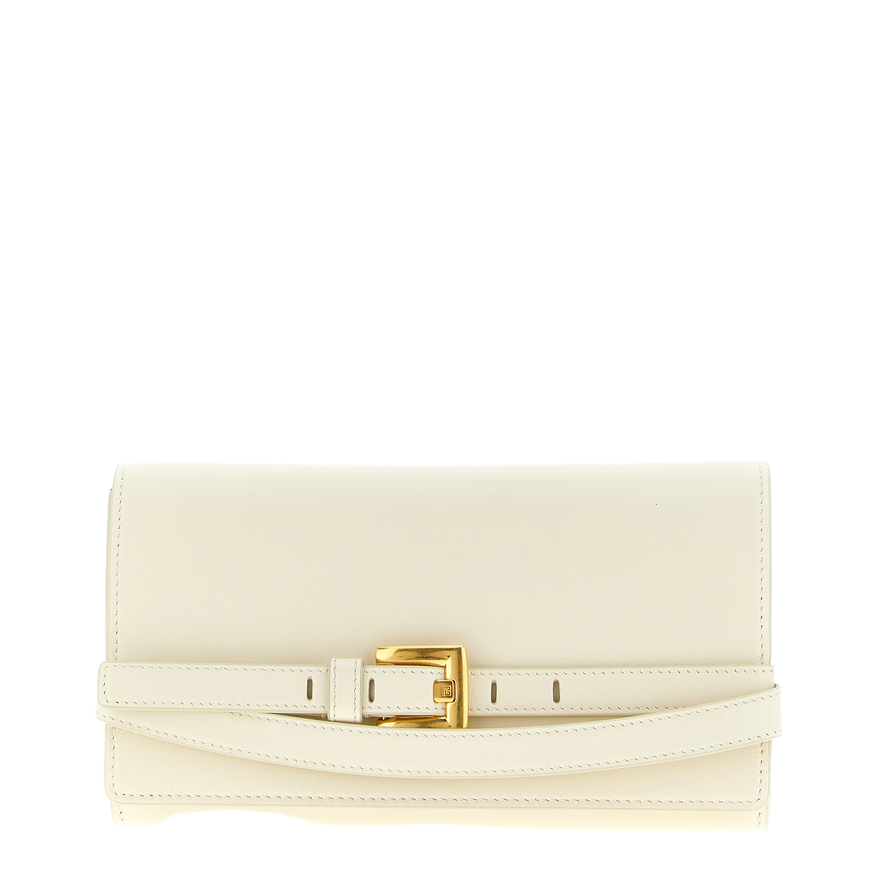 Crinkled Leather Wallet with Shuffle Chain