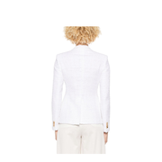 Cotton Single-Breasted Jacket - White