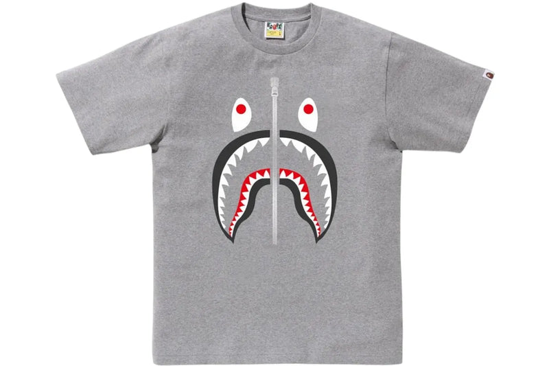 BAPE A Bathing Ape Shark T-Shirt Gray