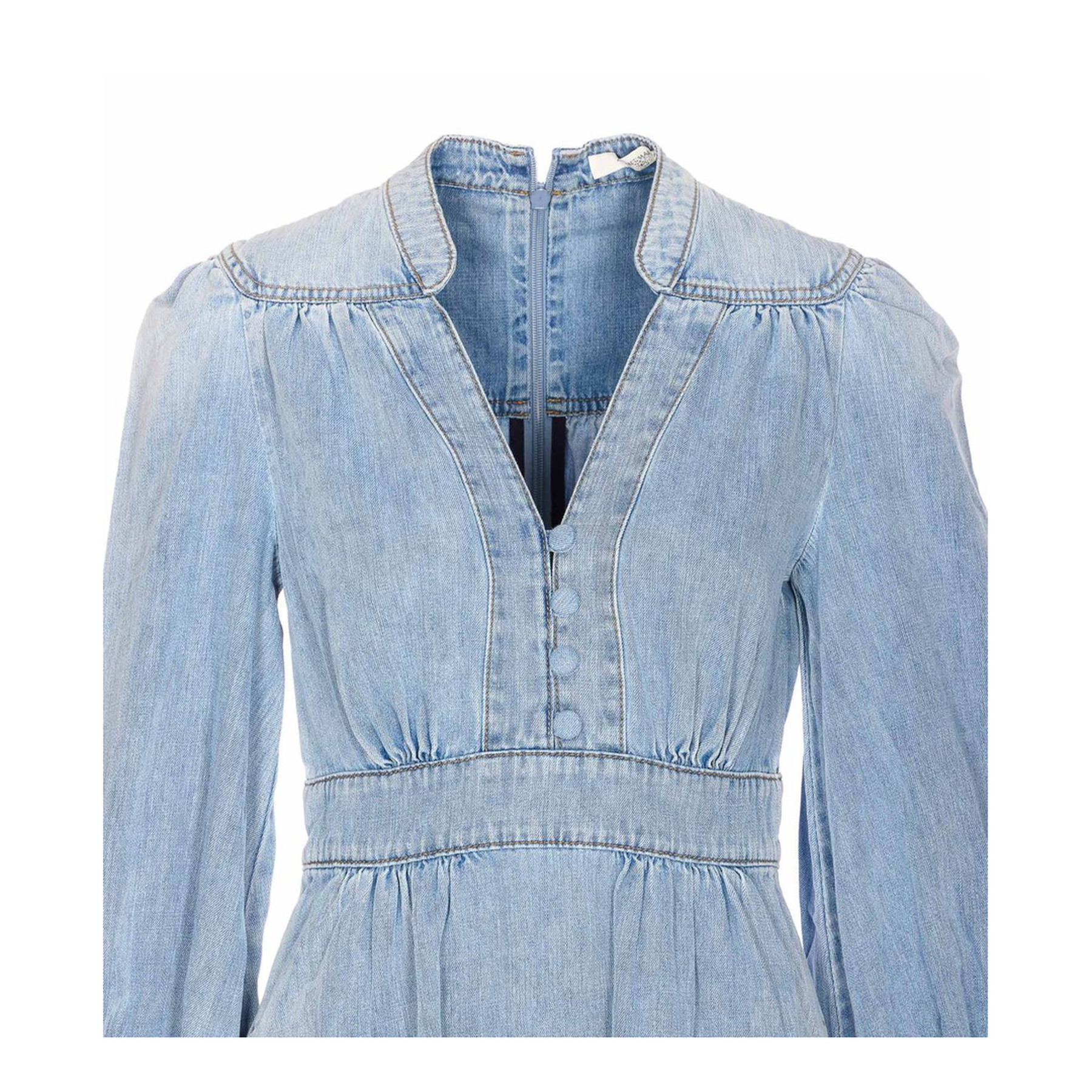 Denim Midi Dress - Blue