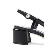 Black Nappa and Patent Leather Pumps