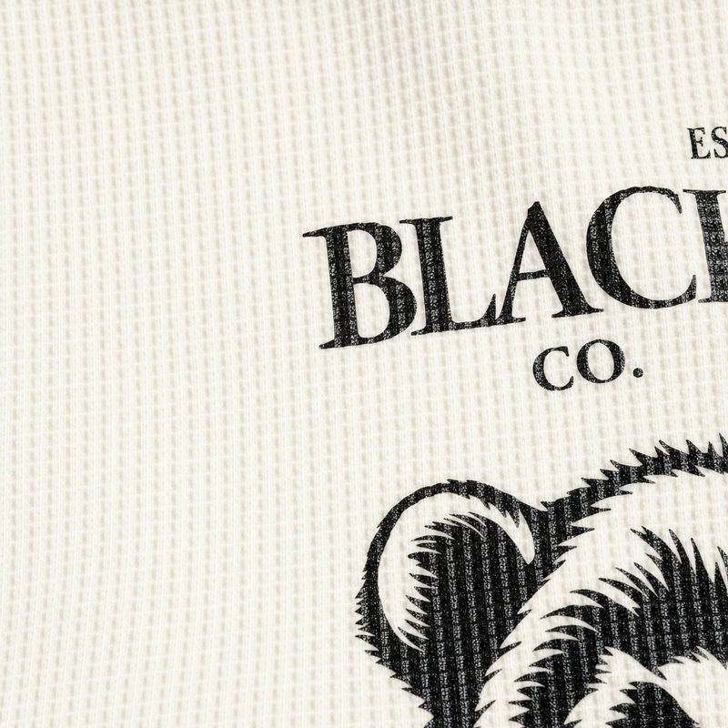 Blacklist Bear Basics Waffle T-Shirt Off White