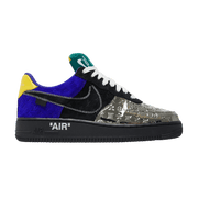 LOUIS VUITTON NIKE AIR FORCE 1 LOW BY VIRGIL ABLOH BLACK METALLIC SILVER