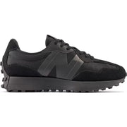 New Balance 327 Black White Tongue Logo