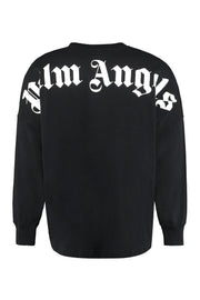 Palm Angels Classic Back Logo Oversized Black L/S T-Shirt