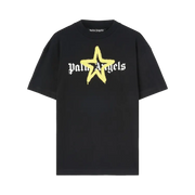 Palm Angels Star Sprayed Black T-Shirt