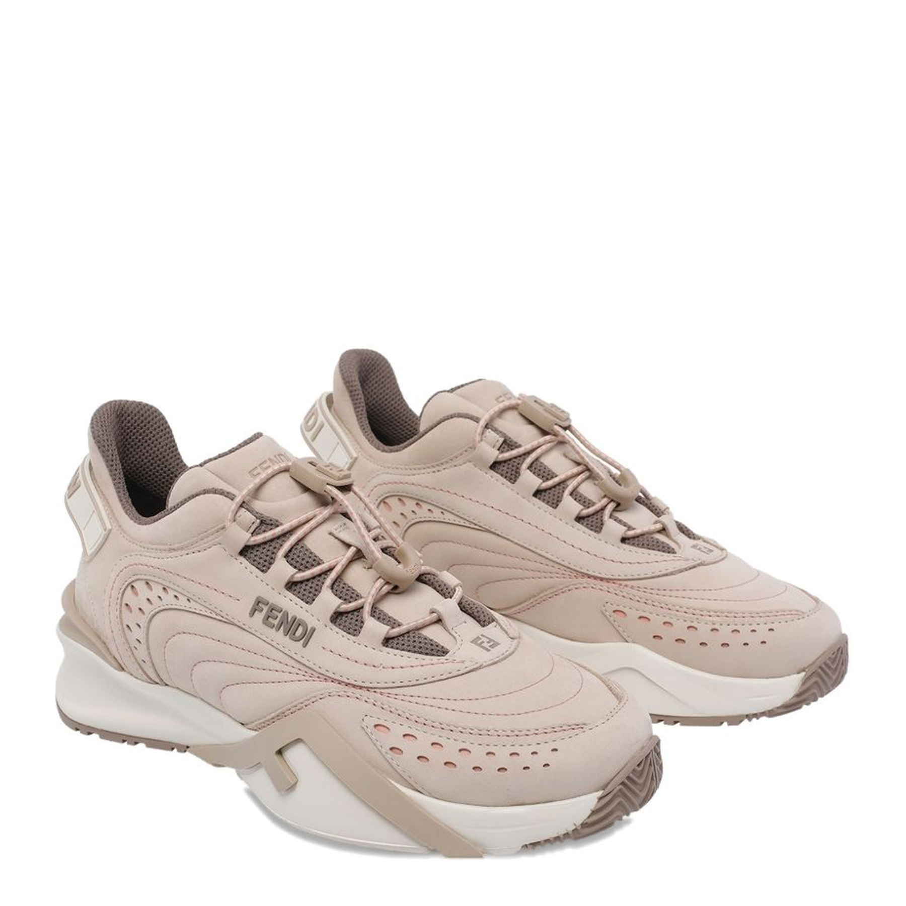 Flow Sneakers with Embossed Logo on the Side