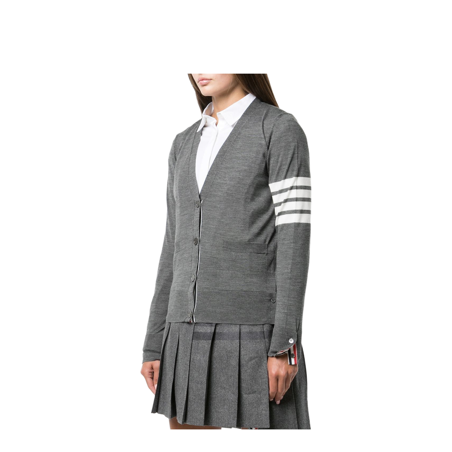 4 Bar Merino Wool Cardigan