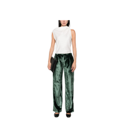 Velvet High-Waisted Trousers