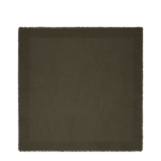 Wool and Silk Jacquard Shawl in Forrest Green