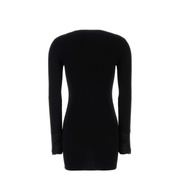 Lace Cashmere Dress - Black
