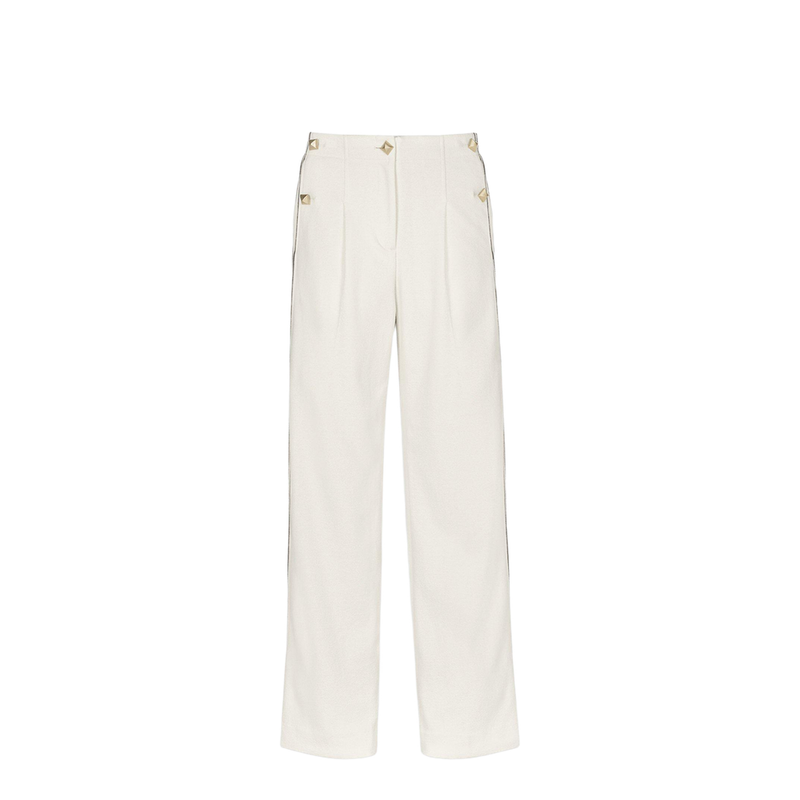 Wide-Leg Bouclé Pants
