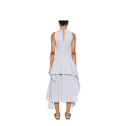 Wrap Dress in Cotton Blend Blue