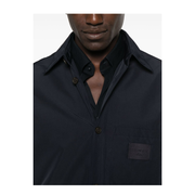 Nylon Shirt Jacket with Patch Pocket