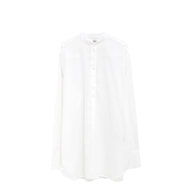 Long Sleeve Band Collar Shirt