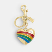 Coach Heart Bag Charm Gold Multi