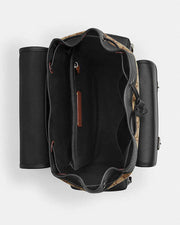 Coach Sprint Backpack In Signature Jacquard Signature Jacquard-Qb-Tan-Black