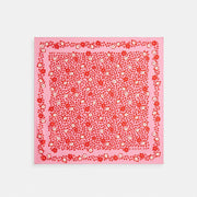 Coach Country Club Floral Print Silk Bandana Pink-Red