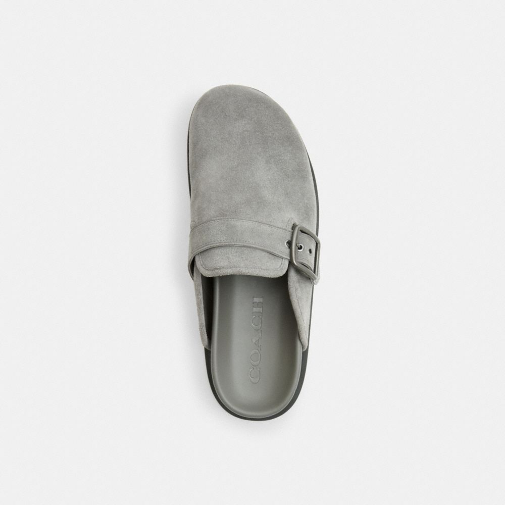Men's Coach Buckle Clog Charcoal