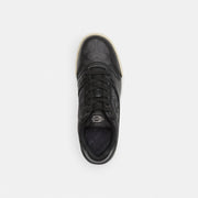 Men's Coach Soho Sneaker With Signature Canvas Charcoal Black