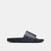 Women's Coach Udele Sport Slide In Signature Canvas Charcoal Black