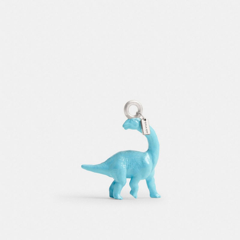 Coach Small Dinosaur Shoe Charm Silver Blue