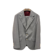 Men's Suit Jacket and Pants Set - Light Grey