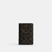 Coach Id Card Wallet In Loved Signature Canvas Brown
